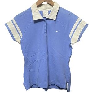 vintage 90s 2000s Y2K tennis golf Nike Purple Blue white striped polo shirt top
